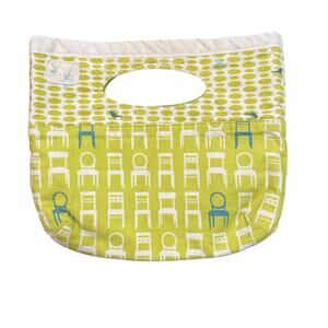 LA Walker Designs Chair Novelty Print Lime Green Cotton Purse